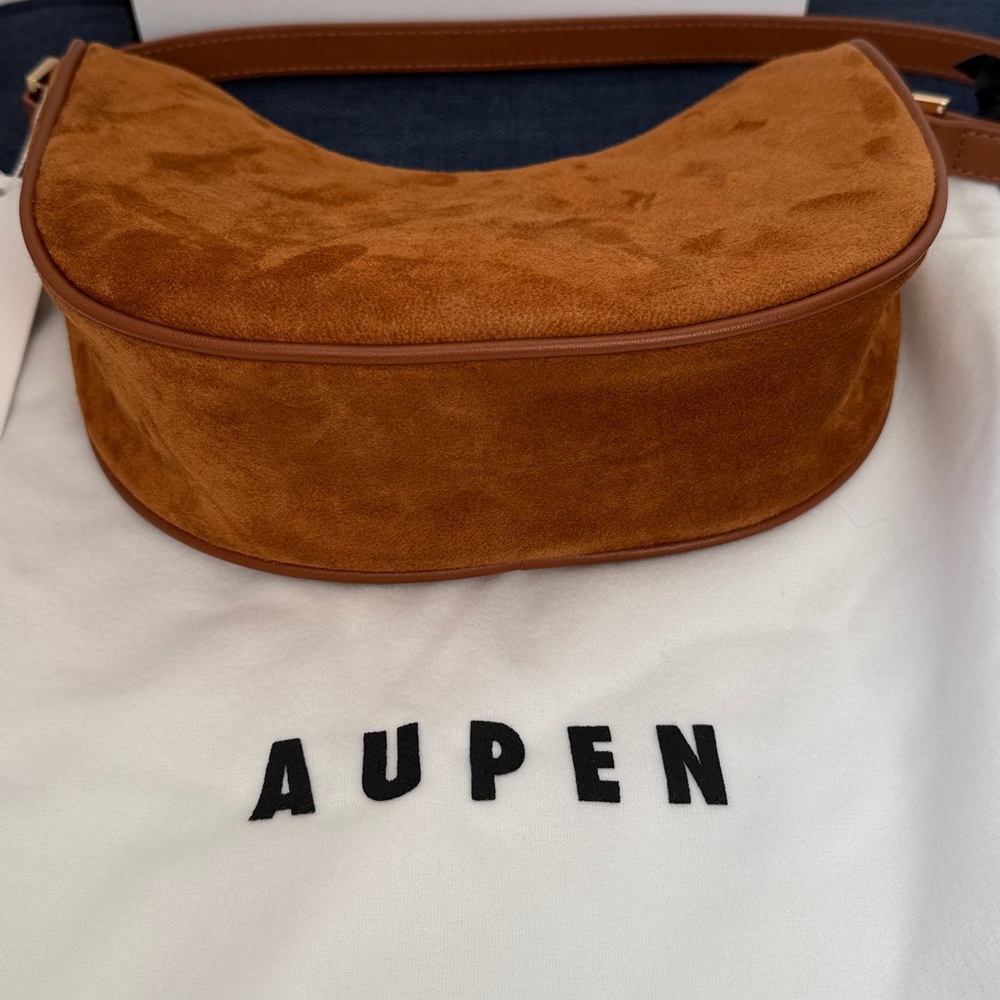 NEW Aupen Joy Surprise Bag in Mocha Suede - Picture 2 of 9